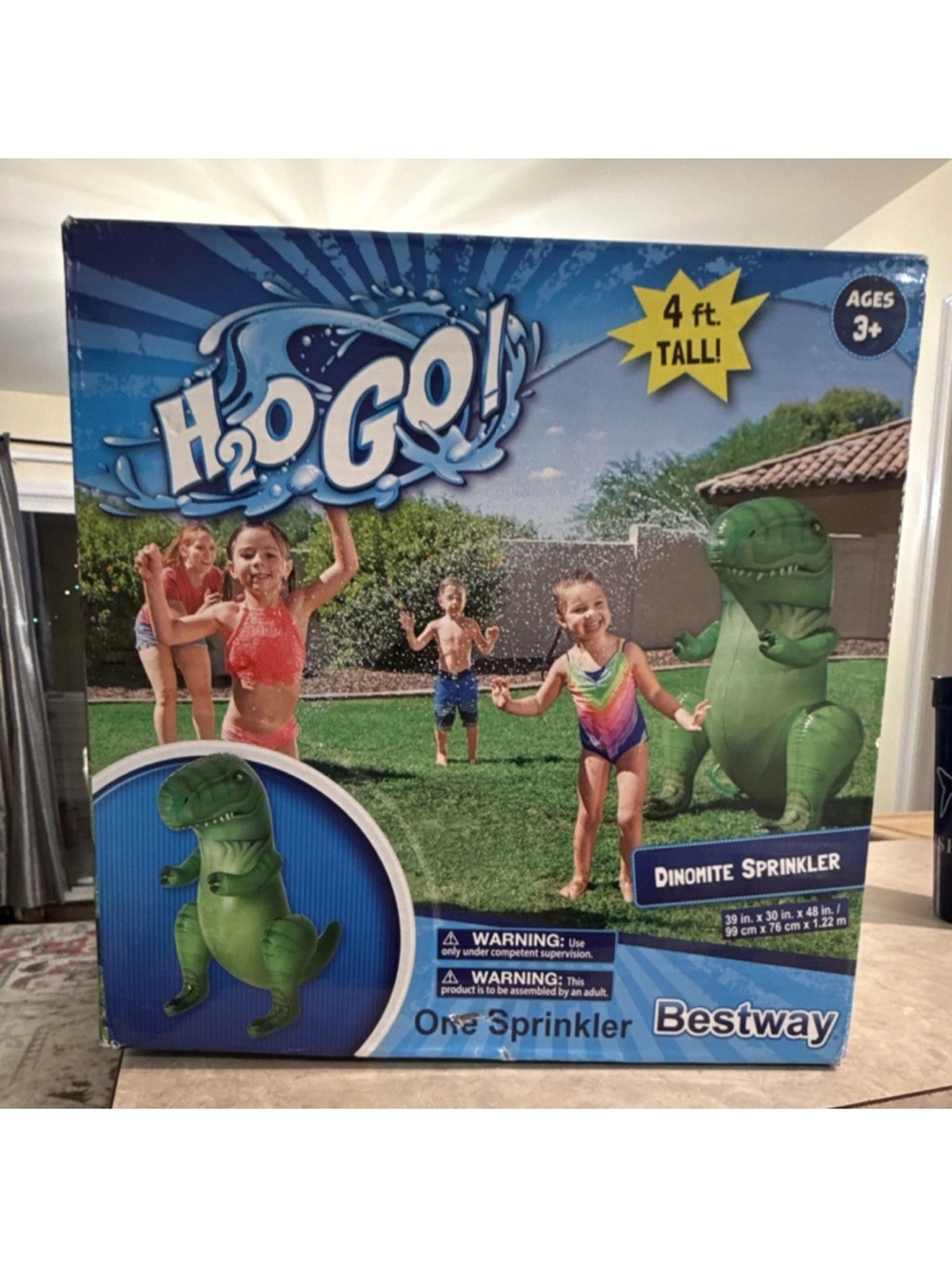 💦💦Bestway H2O GO! Dinomite Green Inflatable Sprinkler - Green ~ NEW💦💦